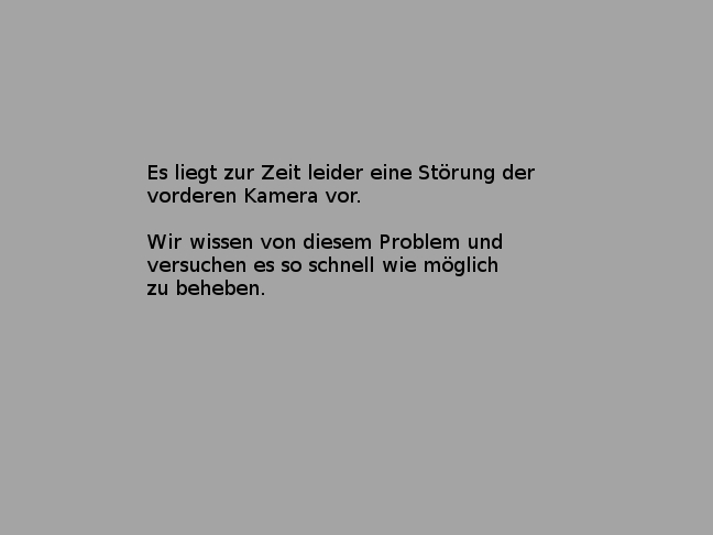 Aktuelles Bild der vorderen Kamera